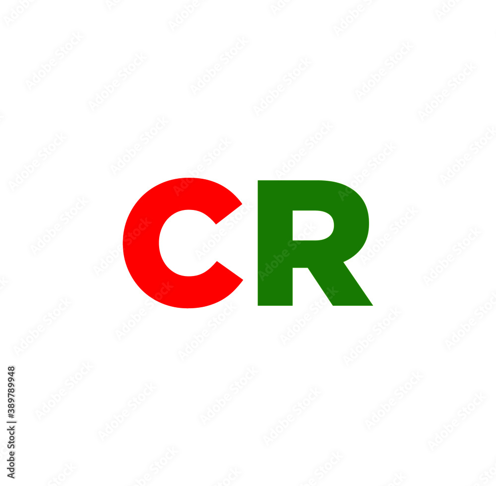 CR Letters with green Red colour. CR Letters with green Red colour.