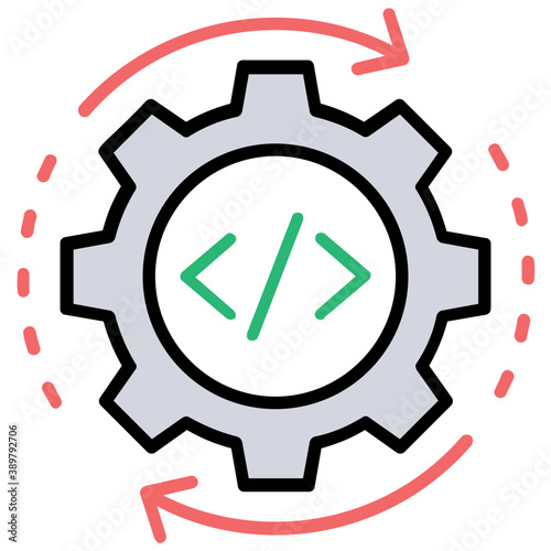 
A html source code on laptop screen presenting web development concept 
