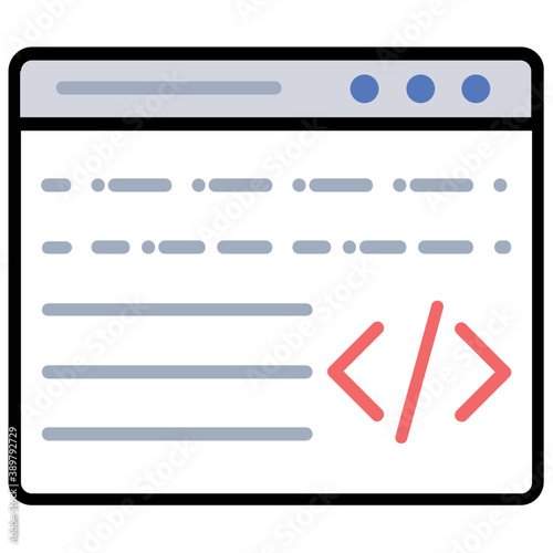 
A html source code on laptop screen presenting web development concept 

