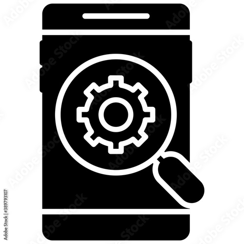 
Mobile app development flat vector design icon 
