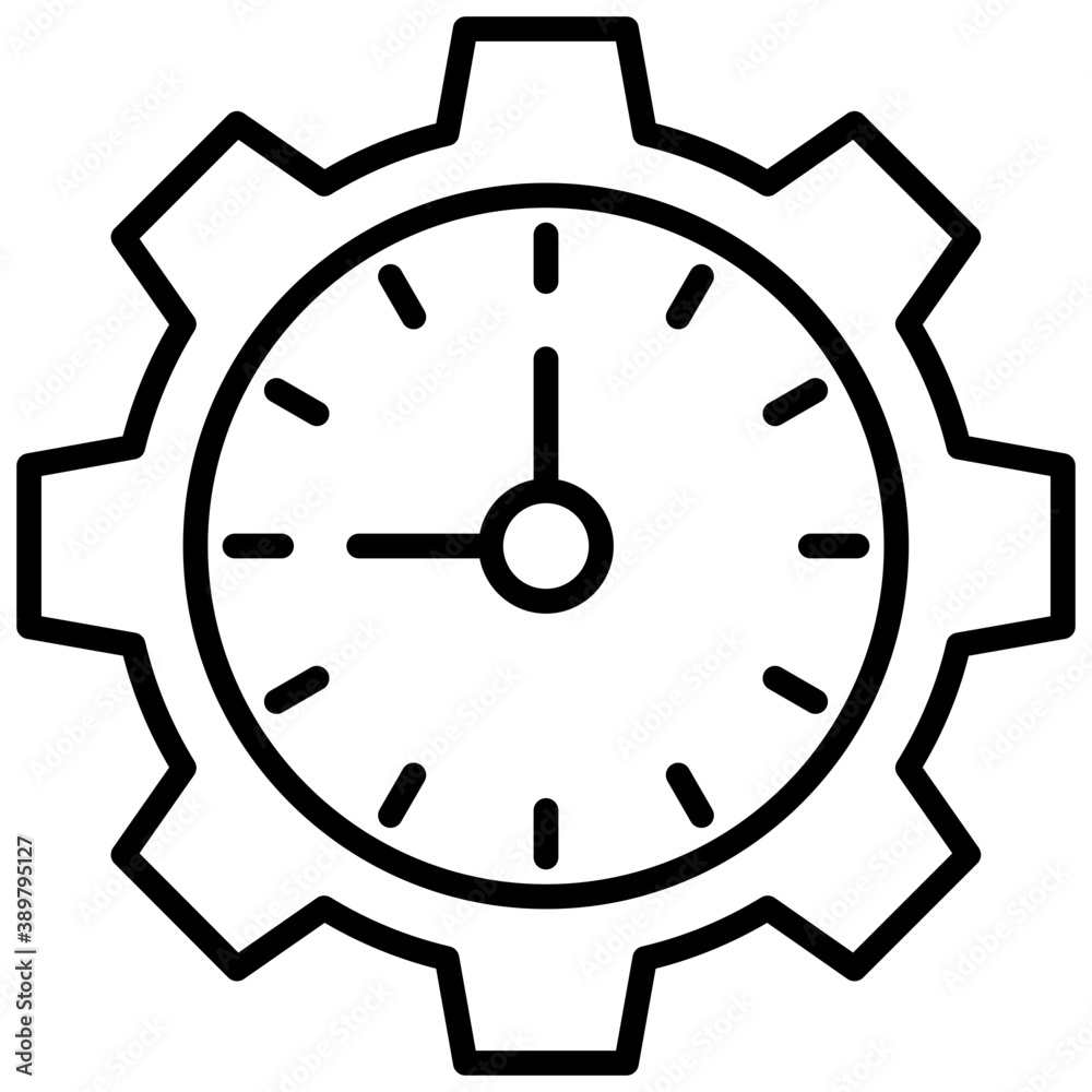 Clock inside gear wheel and rotating arrows around is the symbol of time management
Clock inside gear wheel and rotating arrows around is the symbol of time management