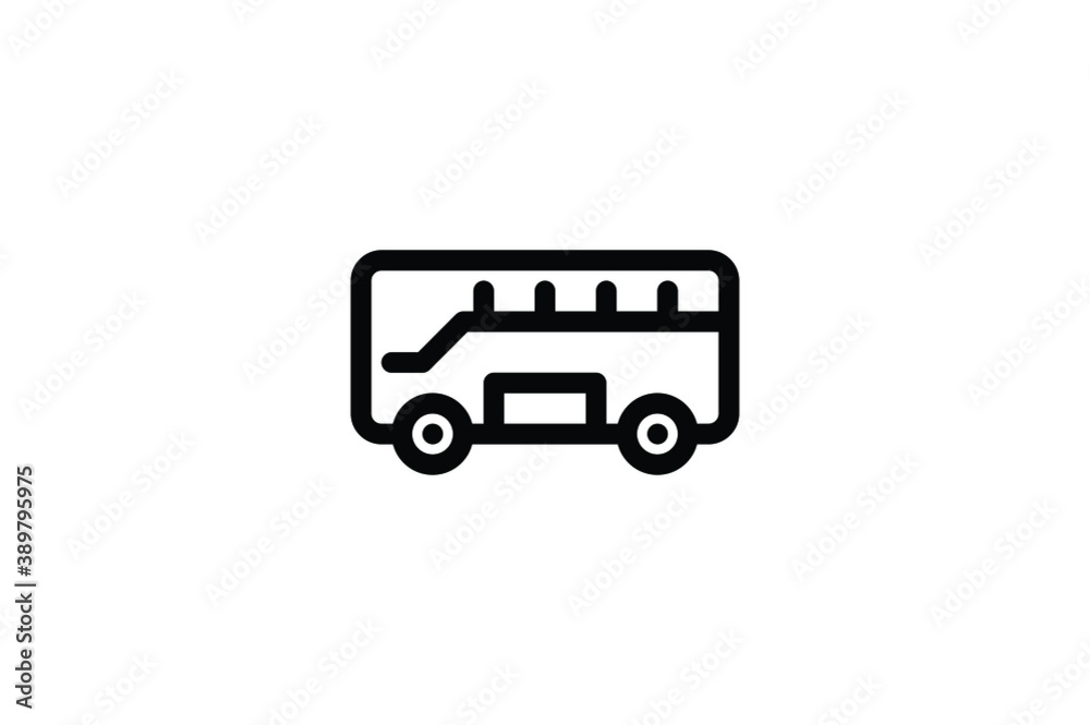 Transportation Outline Icon - Bus