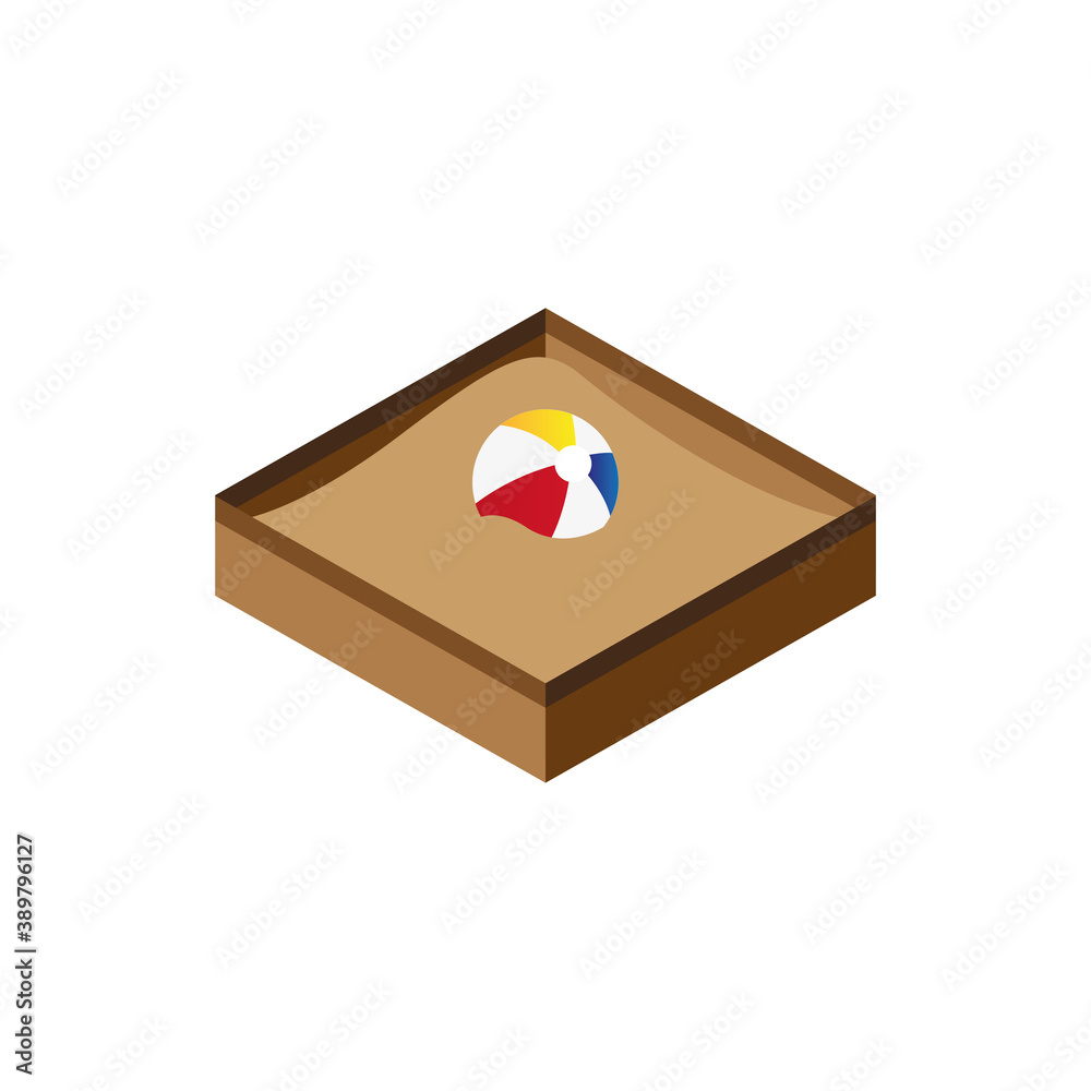 sand box park Isometric style icon sand box park Isometric style icon