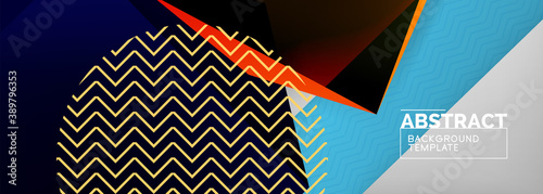 Low poly 3d geometric shapes, minimal abstract background. Vector illustrations for covers, banners, flyers and posters and other