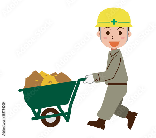 土運び　土木作業員