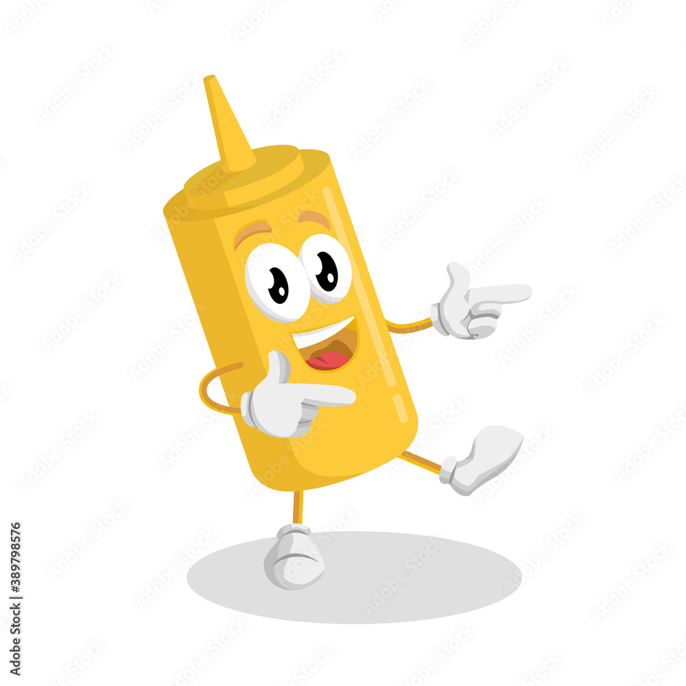 Mustard Logo Mascot Hi pose Mustard Logo Mascot Hi pose