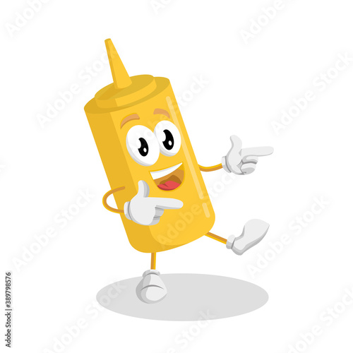 Mustard Logo Mascot Hi pose