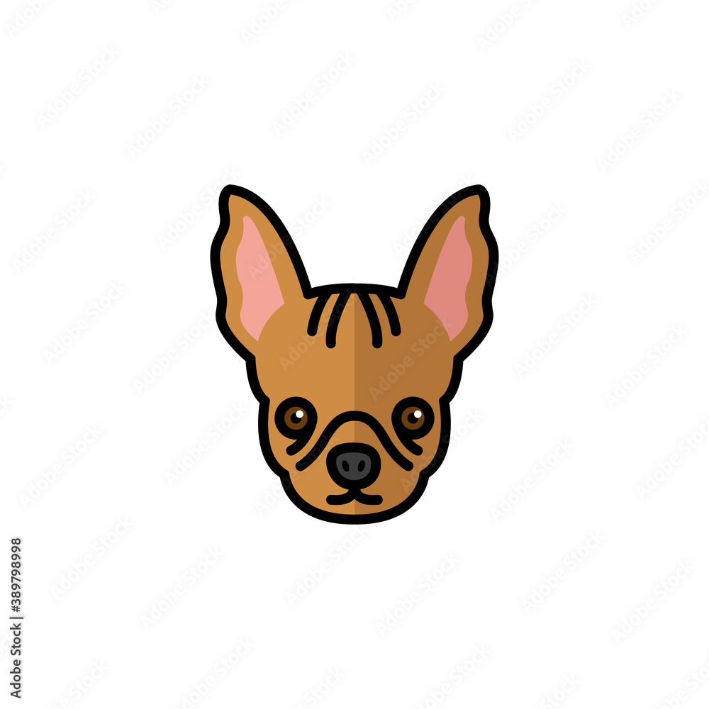 french bulldog pet mascot breed head character french bulldog pet mascot breed head character
