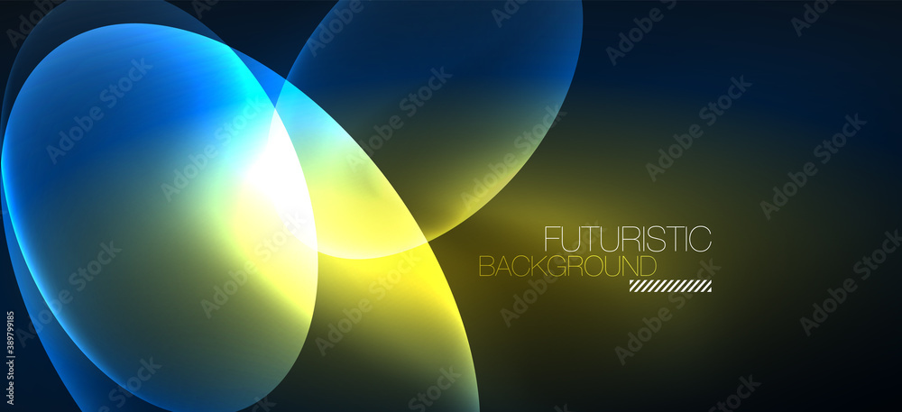 Neon ellipses abstract backgrounds. Shiny bright round shapes glowing in the dark. Vector futuristic illustrations for covers, banners, flyers and posters and other Neon ellipses abstract backgrounds. Shiny bright round shapes glowing in the dark. Vector futuristic illustrations for covers, banners, flyers and posters and other