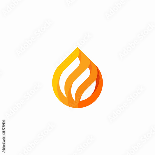 gas oil logo abstract illustration