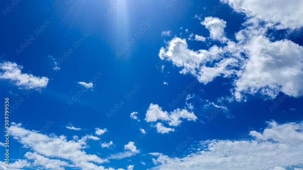 blue sky with white cloud background