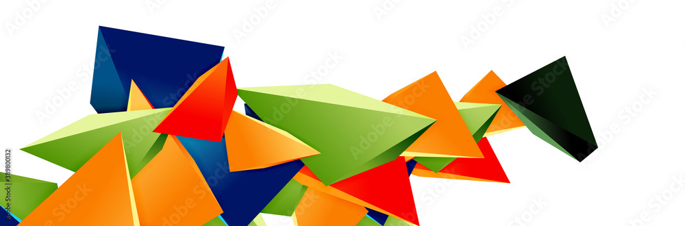 Triangle mosaic abstract background, 3d triangular low poly shapes. Geometric vector illustration for covers, banners, flyers and posters and other Triangle mosaic abstract background, 3d triangular low poly shapes. Geometric vector illustration for covers, banners, flyers and posters and other