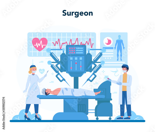Surgeon concept. Doctor performing medical operations. Professional