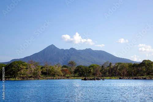 Lake Nicaragua (or Lake Cocibolka)and active volcano Concepcion , the tenth largest fresh water lake in the world and second largest in Central America is noted for the presence of some 350 islands