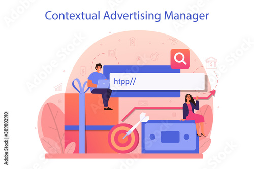 Contextual advertsing and targeting concept. Marketing campaign