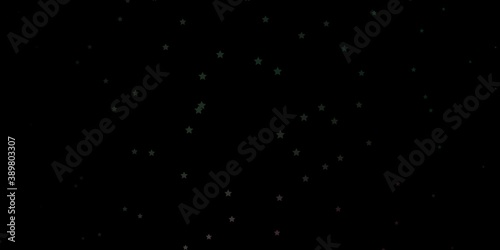 Dark Pink, Green vector background with small and big stars.