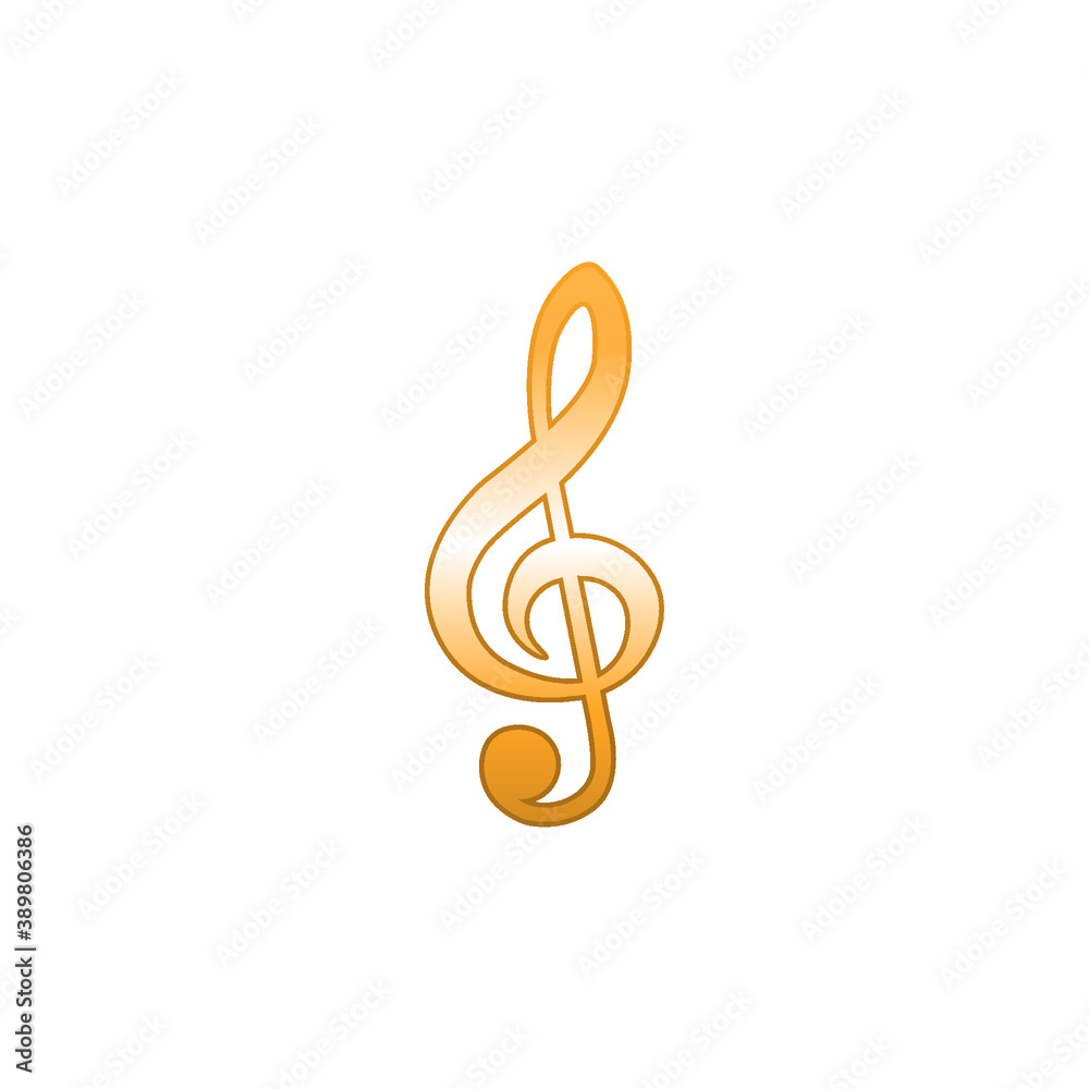 Golden music notes with gradient vector Golden music notes with gradient vector