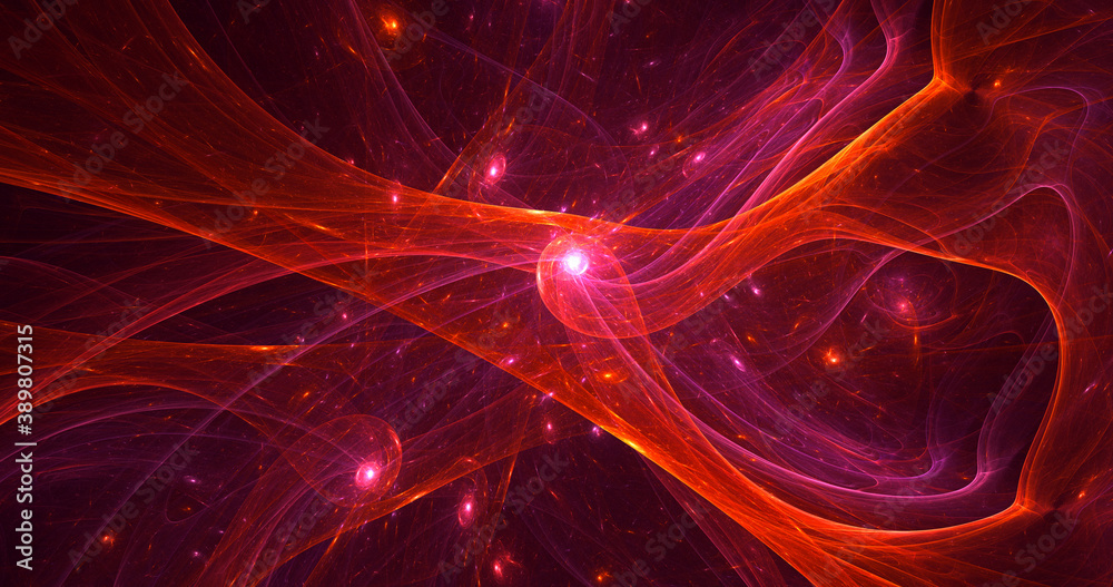 Fototapeta premium 3D rendering abstract multicolor fractal light background