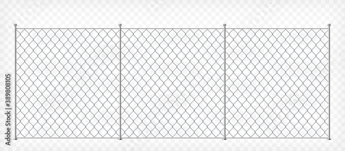 Wire mesh fence template. Isolated on transparent background.