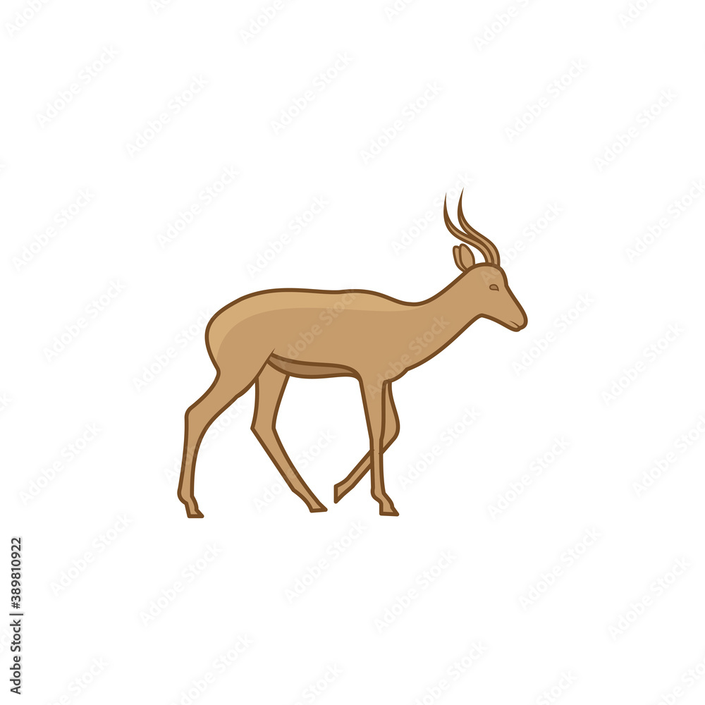 Obraz premium deer logo template, design vector icon illustration