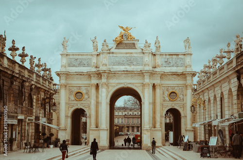 Fototapeta Naklejka Na Ścianę i Meble -  NANCY, FRANCE - Sep 01, 2020: Beautiful landscape shot of the ancient europpean architecture