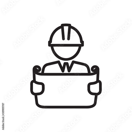 architect icon isolated on white background from architect collection. architect icon trendy and modern architect symbol for logo, web, app, UI. architect icon simple sign. 