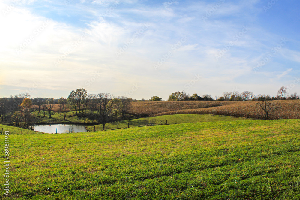 view of the rolling countryside