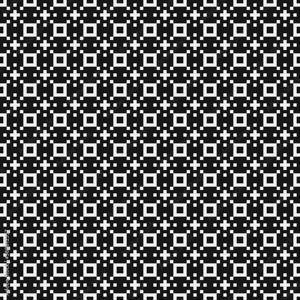 Fototapeta premium Abstract Cross Pattern Dots Logo generative computational art illustration