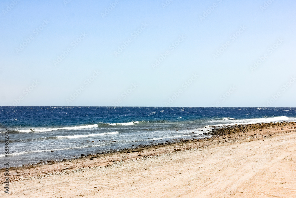 Egypt, Sinai Peninsula - 02/05/2015: Red sea beach. Egypt, Sinai Peninsula - 02/05/2015: Red sea beach.