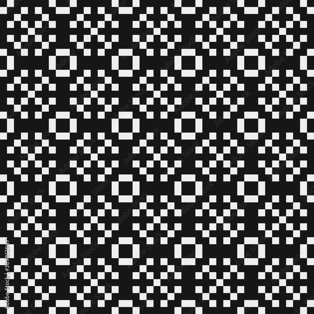 Fototapeta premium Abstract Cross Pattern Dots generative computational art illustration