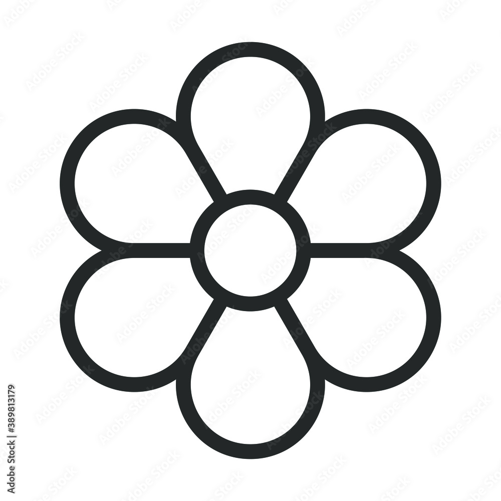 Flower vector icon. Abstract blossom symbol. Flora leaf sign. Decorative and ornamental bloom pattern logo. Isolated on white background. Flower vector icon. Abstract blossom symbol. Flora leaf sign. Decorative and ornamental bloom pattern logo. Isolated on white background.