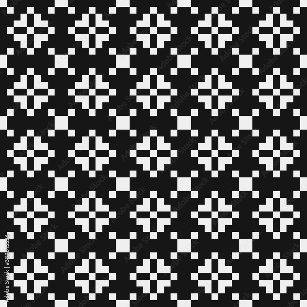 Fototapeta premium Abstract Cross Pattern Dots generative computational art illustration