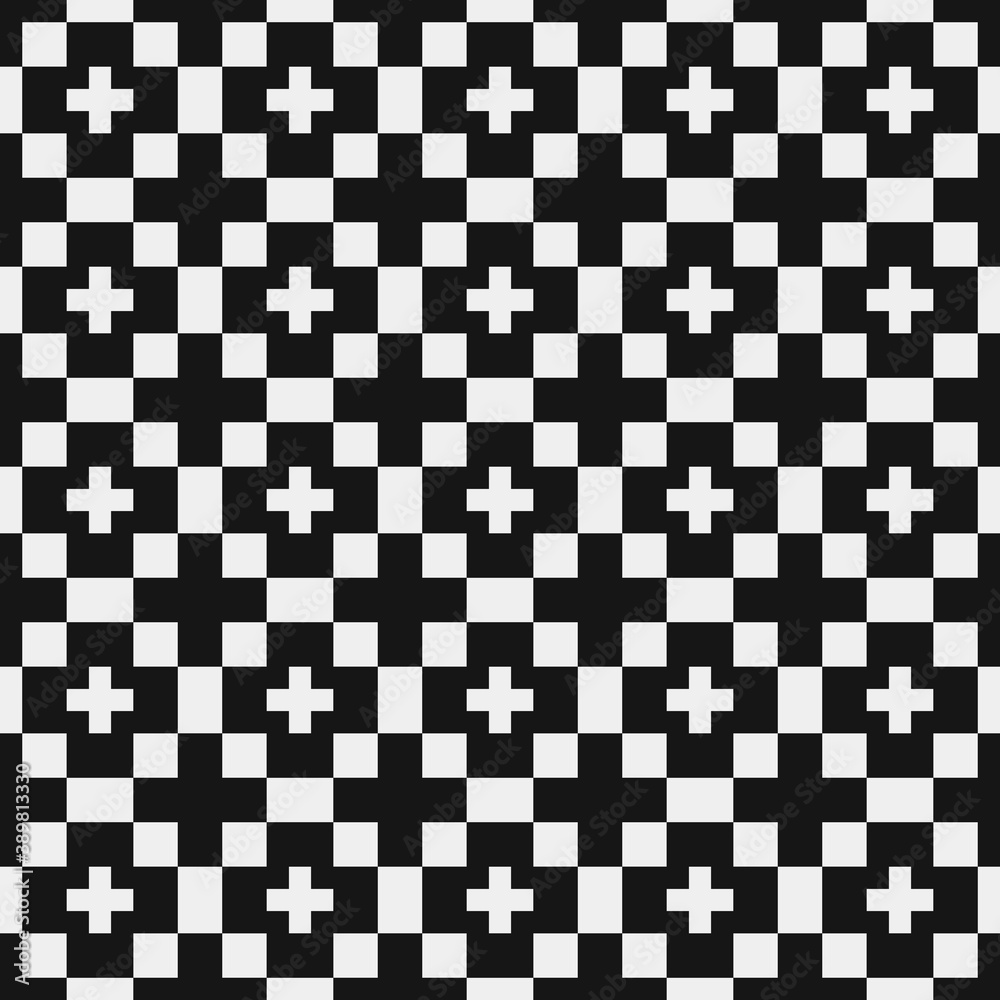 Abstract Cross Pattern Dots generative computational art illustration