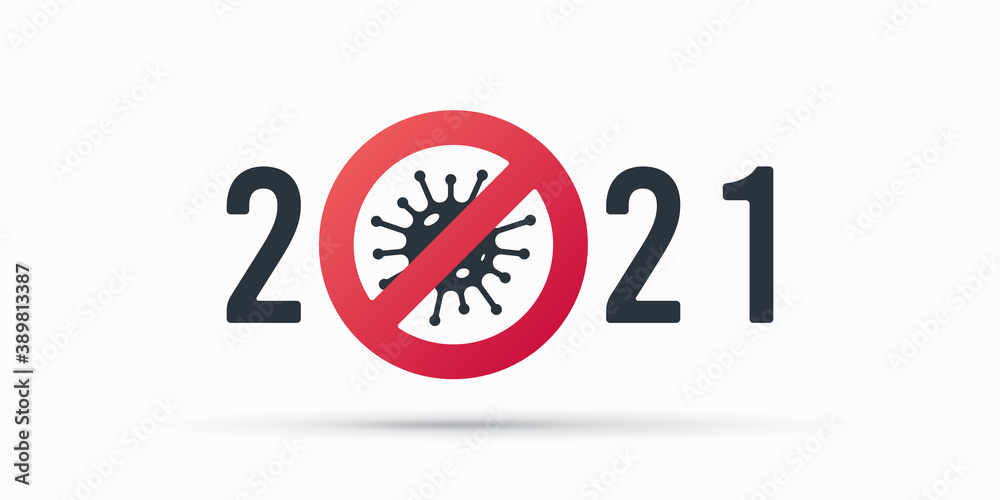 2021 new year template. Coronavirus in 2021 vector illustration 2021 new year template. Coronavirus in 2021 vector illustration