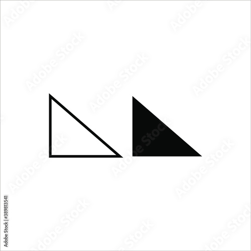 Triangle Icon Vector on white background. Flat and Trendy Sign Symbol Illustration