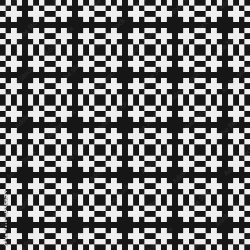 Fototapeta premium Abstract Cross Pattern Dots Logo generative computational art illustration