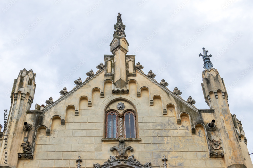 Fototapeta premium The facade of the Sturdza Castle from Miclauseni, Romania