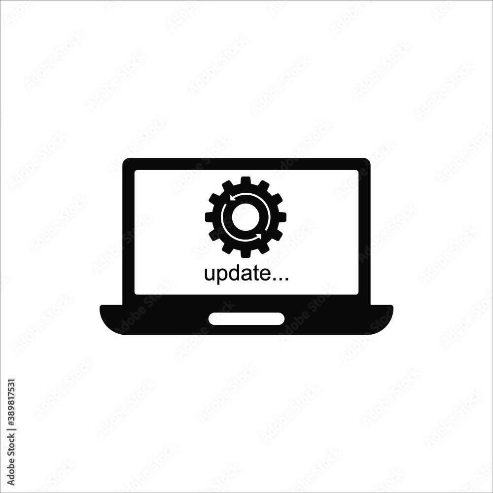 Laptop with pointer or cursor icon isolated. vector eps 10 Laptop with pointer or cursor icon isolated. vector eps 10