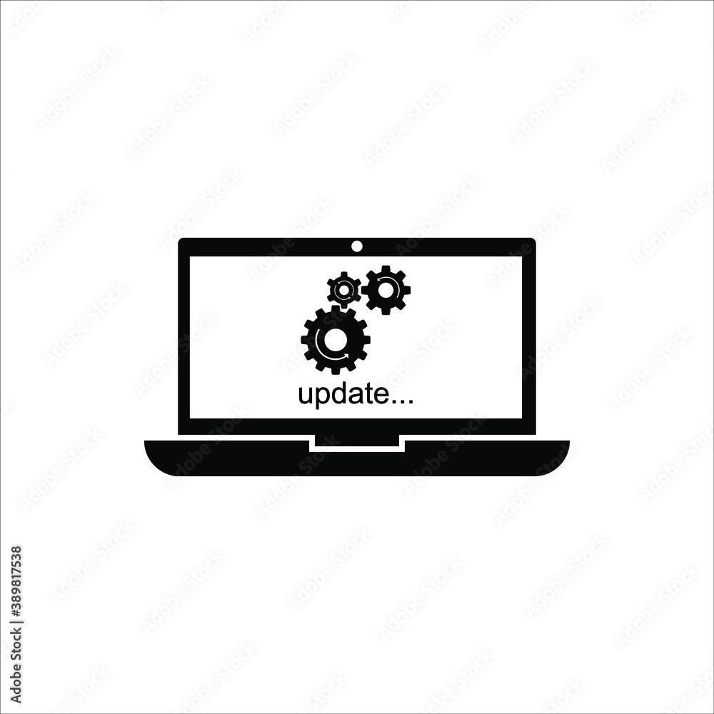Laptop with pointer or cursor icon isolated. vector eps 10 Laptop with pointer or cursor icon isolated. vector eps 10