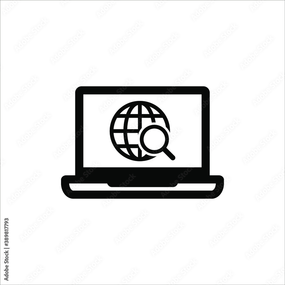 Laptop with pointer or cursor icon isolated. vector eps 10 Laptop with pointer or cursor icon isolated. vector eps 10