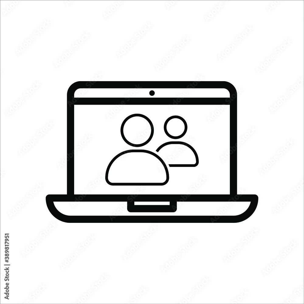 Laptop with pointer or cursor icon isolated. vector eps 10 Laptop with pointer or cursor icon isolated. vector eps 10