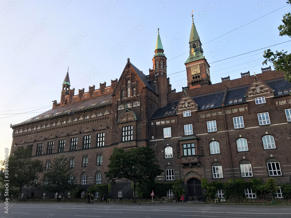 Fototapeta premium view at the city center of copenhagen Denmark