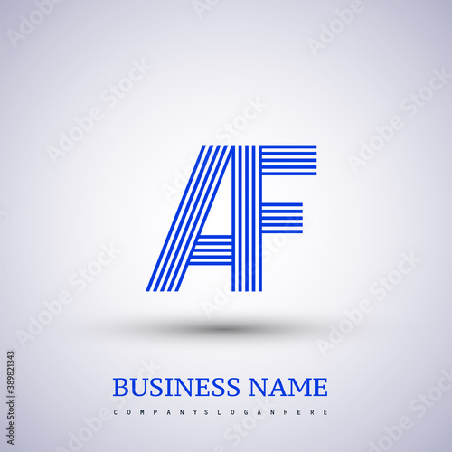 Letter AF linked logo design. Elegant symbol for your business or company identity.