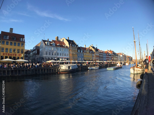 Nyhavn harbor in Copenhagen  Denmark