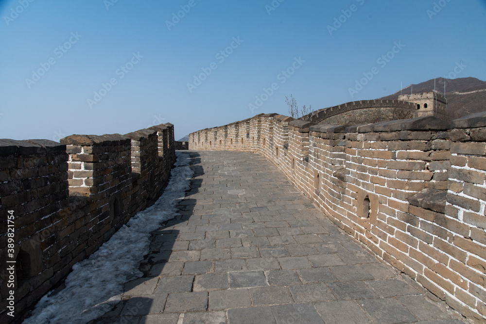 February 2020. Great Wall of China. Mutianyu section.