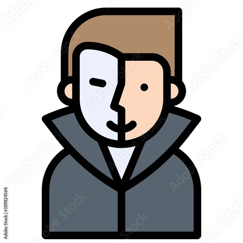 Phantom mask costume icon, Halloween costume party