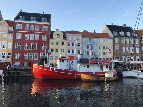 Nyhavn harbor in Copenhagen, Denmark