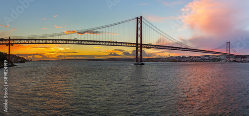 Fototapeta Naklejka Na Ścianę i Meble -  Lisbon and 25th of April Bridge - Portugal