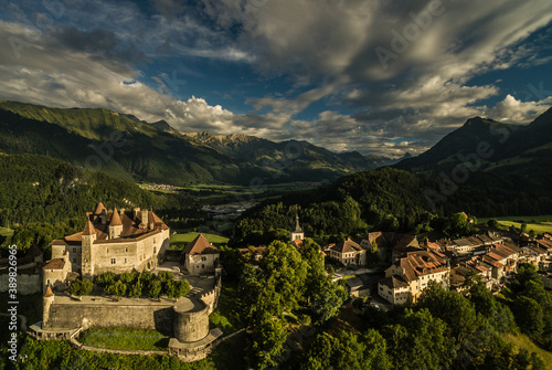 The medieval village of Gruyeres  Switzerland
