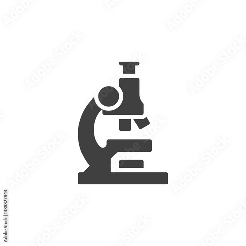 Lab microscope vector icon. filled flat sign for mobile concept and web design. Microscope glyph icon. Symbol, logo illustration. Vector graphics